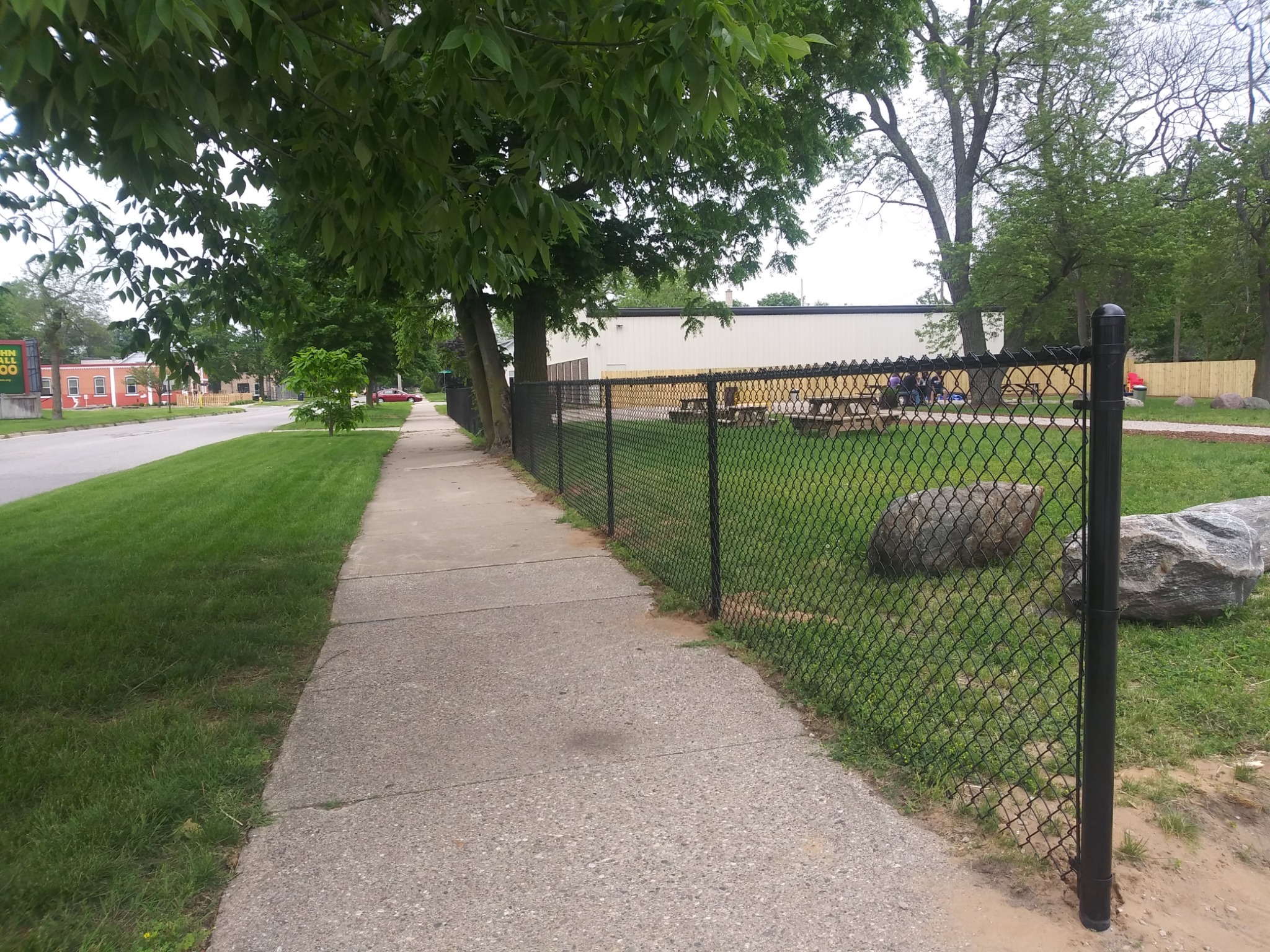 Black chain link fence in Rockford MI