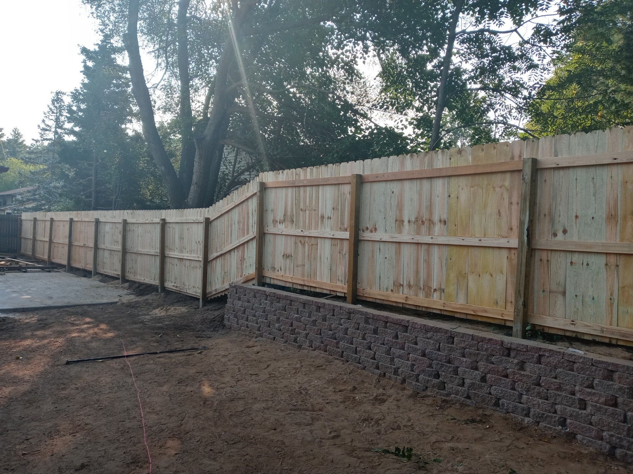 Wood fencing in West Michigan